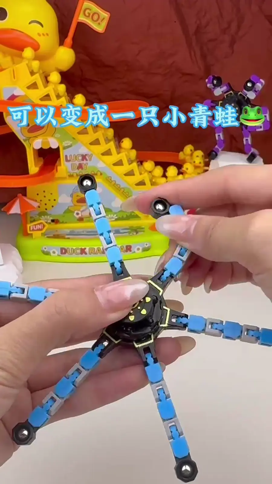 Brain-teaser toys, finger spinners, mechanical spinners, transforming spinners, spinning tops, finge video