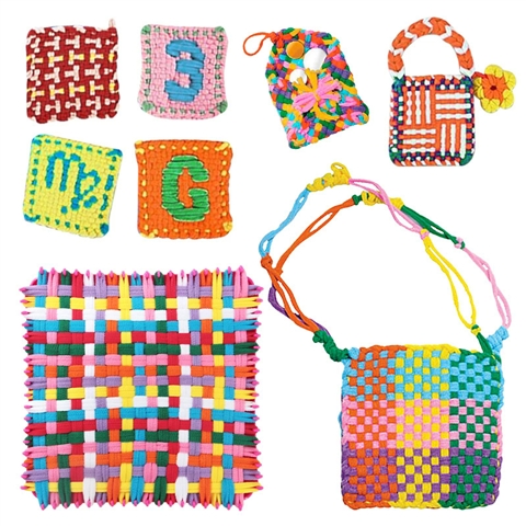 DIY Elastic Cord Braiding Toy Creative Coaster & Bag Making
