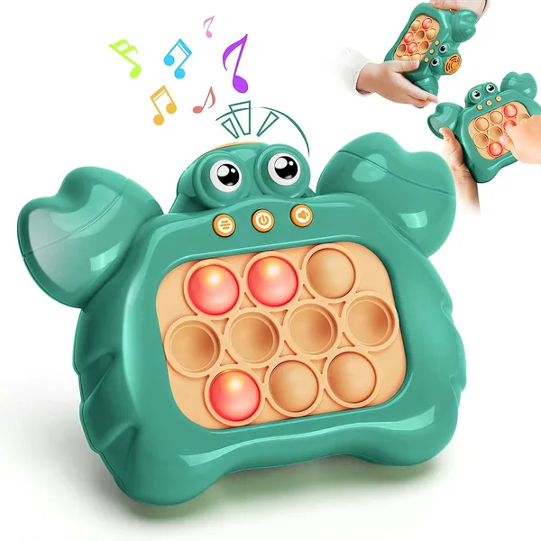 Fast Push Puzzle Game Toy Operated Fast Push Quicks Bubble Stress Relief Toy Light for Sensory Fidgets Plastic Ages 5-7 Unisex