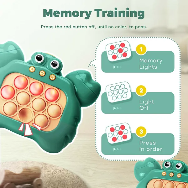 Fast Push Puzzle Game Toy Operated Fast Push Quicks Bubble Stress Relief Toy Light for Sensory Fidgets Plastic Ages 5-7 Unisex view 5