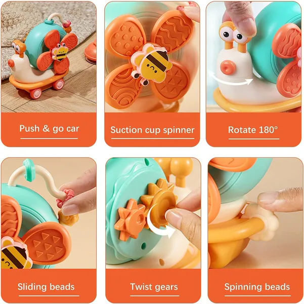 Suction Cup Spinner Toy Baby Fidgets Spinner Toys Spinning Toys for Toddlers view 4