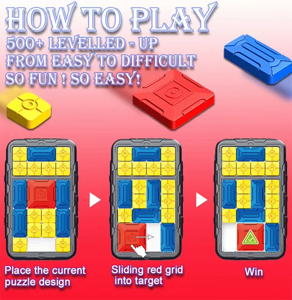 Sudoku Super Slide Educational Brain Games 500+ Leveled Challenge Brain Teaser Puzzles Interactive Handheld Playing Toy view 3