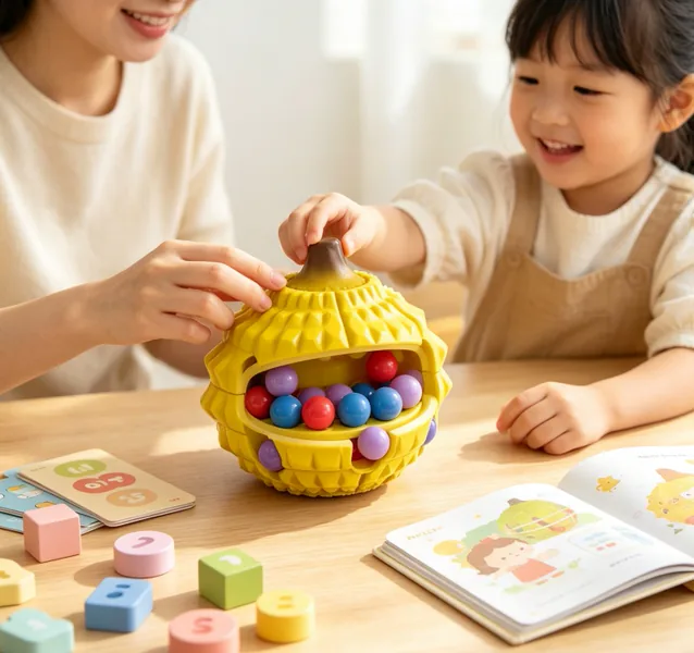 Durian Shaped Magic Bean Puzzle Toy 360 Rotation Fidget Spinner Stress Relief Sensory STEM Toy Kids Intellectual Gift view 6