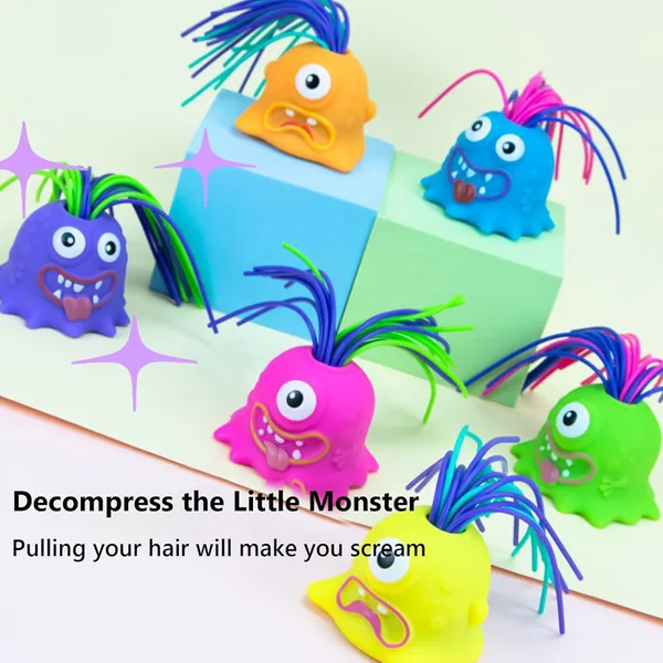 Halloween Screaming Monster Toys Funny Hair-Pulling Screaming Toy Pull Its Hair Stress Relief and Anti-Anxiety Toys view 11