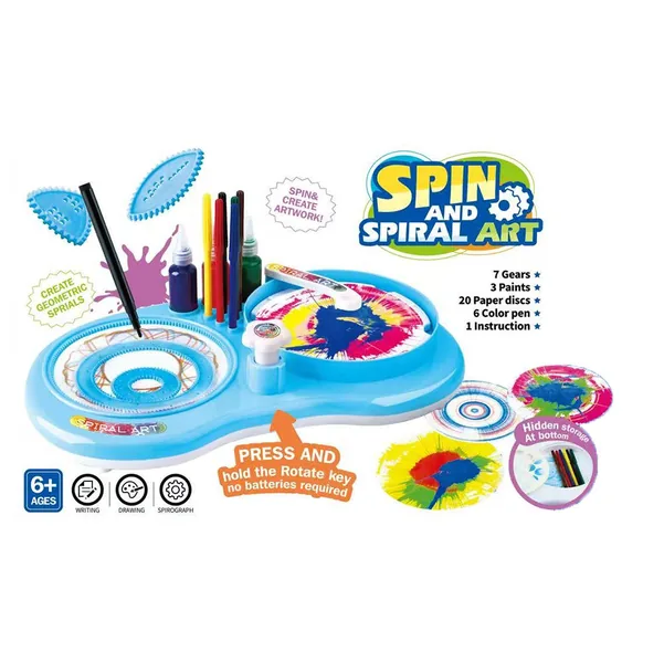 Paint Spin Art Machine Kit for Kids Arts & Crafts Painting Spinner Toys Kits Sets view 3