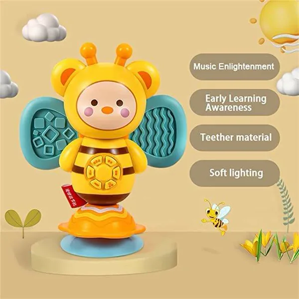 Fast Delivery Honey High Chair Toys Baby Musical Toys Suction Cup Spinner Toys view 4