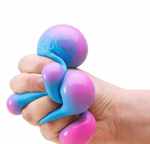 Flour Cubes Squeeze Toy, Colorful Cubes Squeeze Toy, Stress-Relief Squeeze Toy view 3