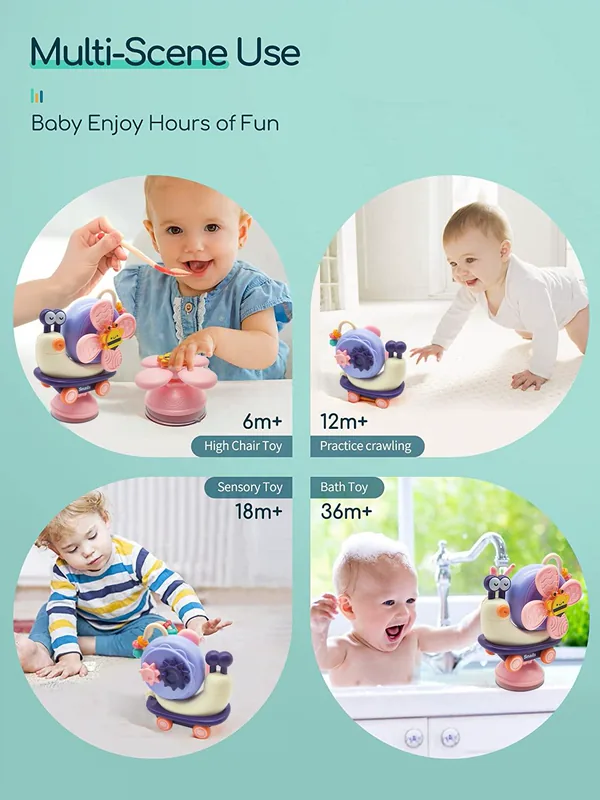 Suction Cup Spinner Toy Baby Fidgets Spinner Toys Spinning Toys for Toddlers view 2