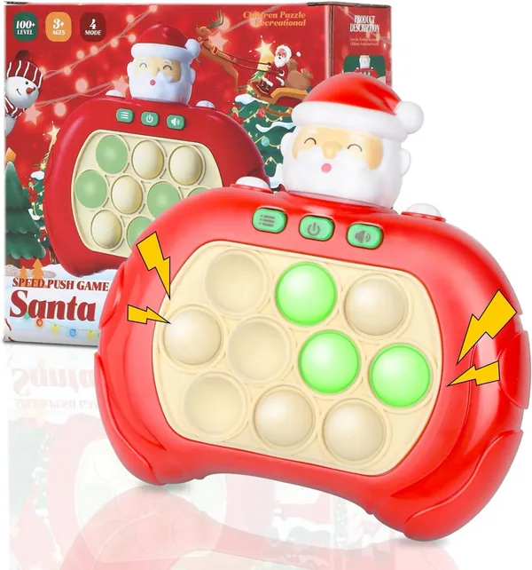 Fast Push Game Fidgets Toys Pop Game Handheld Bubble Game Console Toy Light-up Sensory Fidgets Toys for Kids view 2