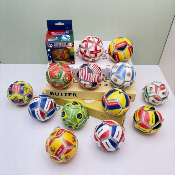 Wholesale of Cross-Border Soccer-Themed Stress Relief Button Balls, Hand and Fingertip Stress Relief view 2