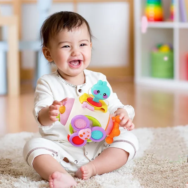 Busy Cube for Toddlers Sensory Board Cube Toy for Baby Montessori Toys Educational Activity Cube view 3