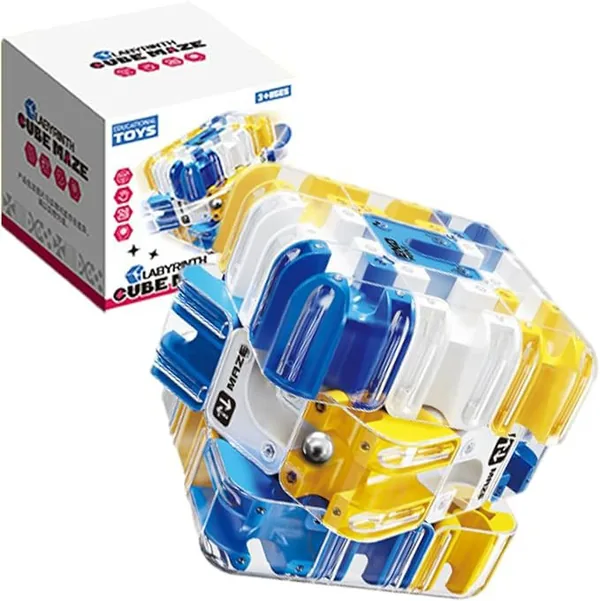 3D Rolling Ball Maze Cube Large Labyrinth Puzzle Plastic Playing Engaging Brain Teaser Toy CPS Ages 2+ view 2