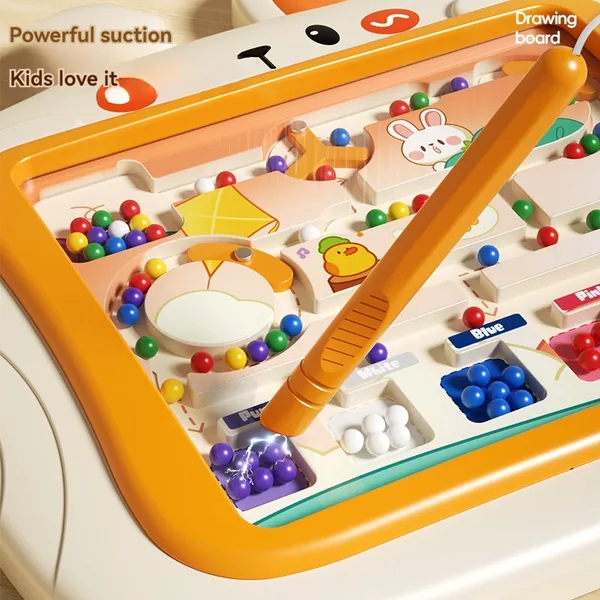 Montessori Toys Busy Board for Toddlers Magnetics Puzzle Toys Maze Game Educational Magnetics Block Set Toys for Kids Learning view 5