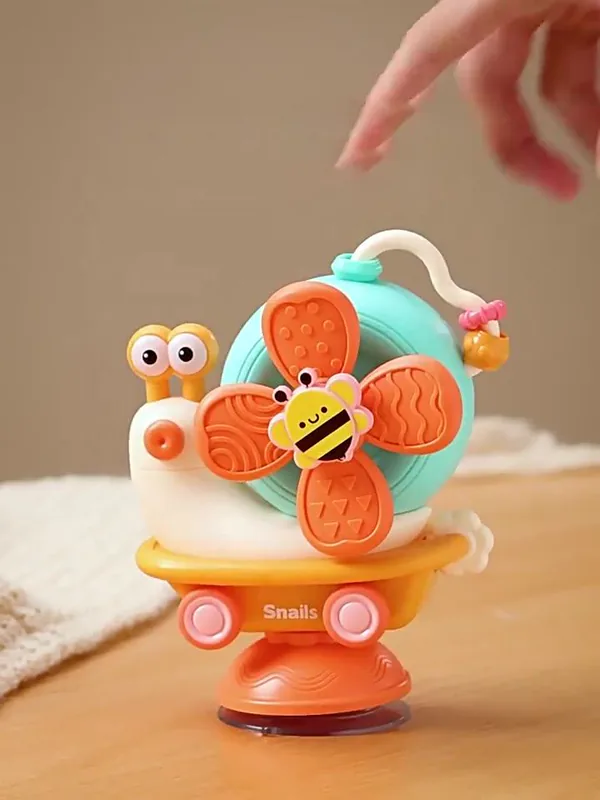 Suction Cup Spinning Top Toy Baby Bath Suction Spinner Toys for Toddlers view 2