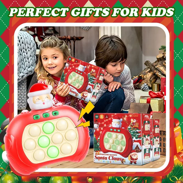 Fast Push Game Fidgets Toys Pop Game Handheld Bubble Game Console Toy Light-up Sensory Fidgets Toys for Kids