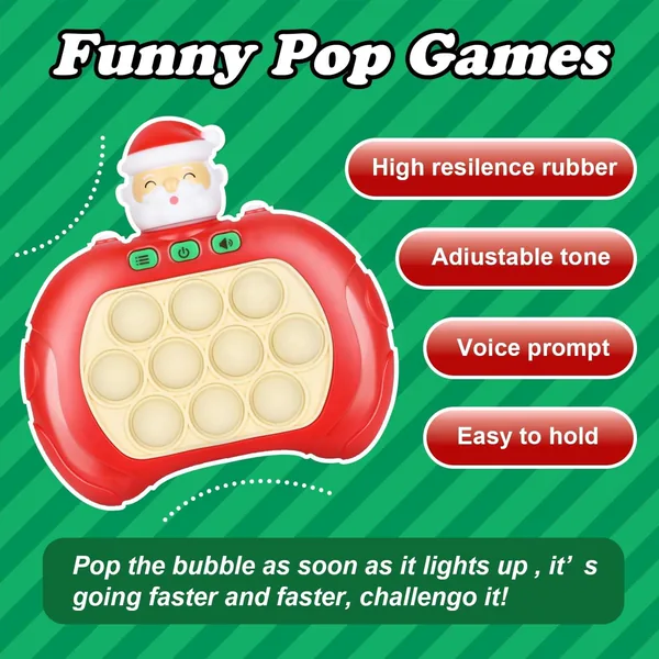 Fast Push Game Fidgets Toys Pop Game Handheld Bubble Game Console Toy Light-up Sensory Fidgets Toys for Kids view 4