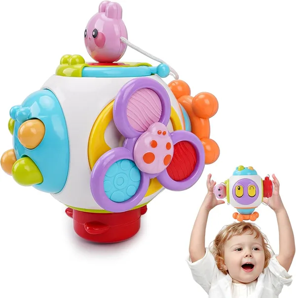 Busy Cube for Toddlers Sensory Board Cube Toy for Baby Montessori Toys Educational Activity Cube view 11