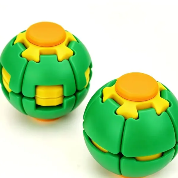 Colorful 3D-Printed Stress Relief Ball: A Dual-Function Finger Spinner That Can Be Pressed and Rotat