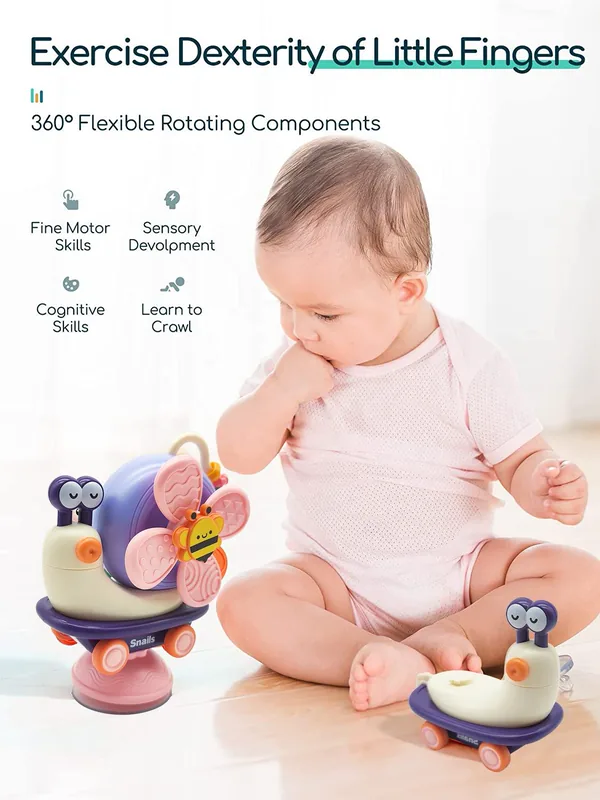 Suction Cup Spinner Toy Baby Fidgets Spinner Toys Spinning Toys for Toddlers view 6