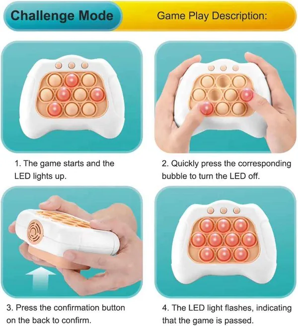 Pop Fidgets Toy It Game Pop Pro It Push Bubble Stress Light-up Toy Popits for Kids view 15