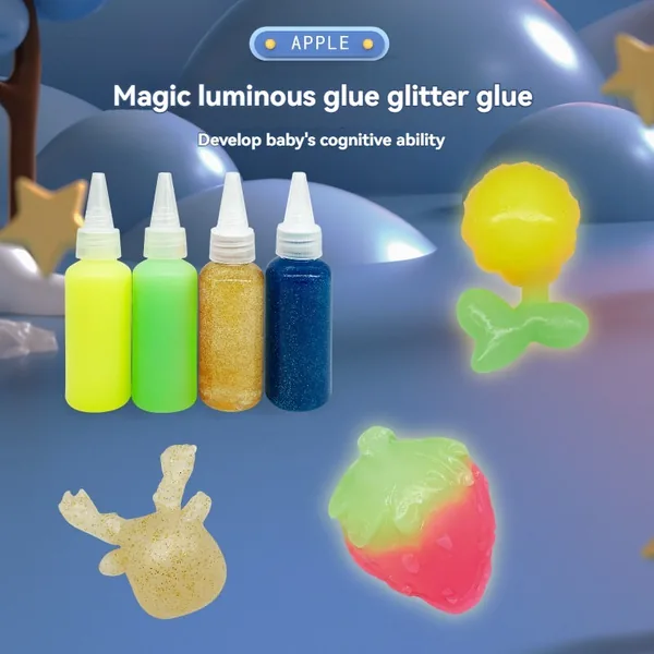Magic Water Elf Toy Kit Apple Water Elf Set DIY Squishy Maker Set for Kids Pretend Play Toy view 4
