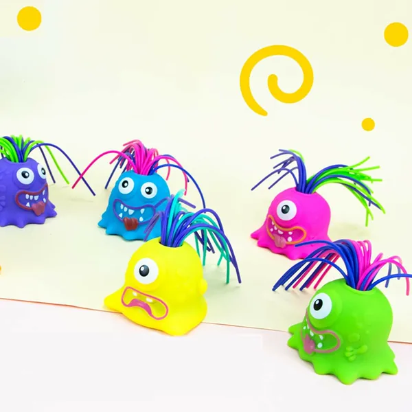 Halloween Screaming Monster Toys Funny Hair-Pulling Screaming Toy Pull Its Hair Stress Relief and Anti-Anxiety Toys view 5