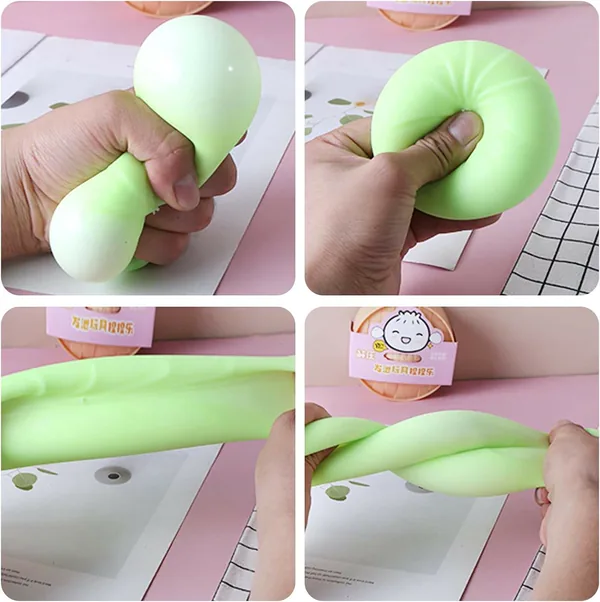 Dumpling Squishies Toy Dumpling Squish Cute Anxiety Relief Fidget Toy with Steamer Box,Soft Squeeze for Kids view 11