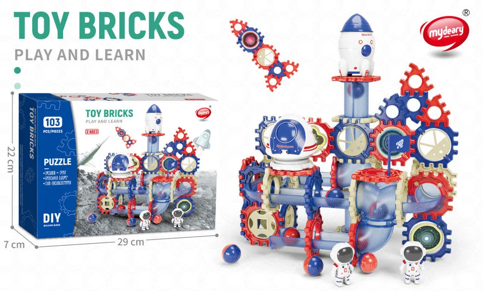 DIY STEM Educational Building Blocks Marble Run Maze Race Track Toys Space Building Blocks Set view 6