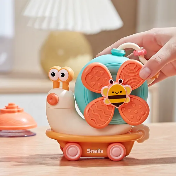 Suction Cup Spinning Top Toy Baby Bath Suction Spinner Toys for Toddlers view 6