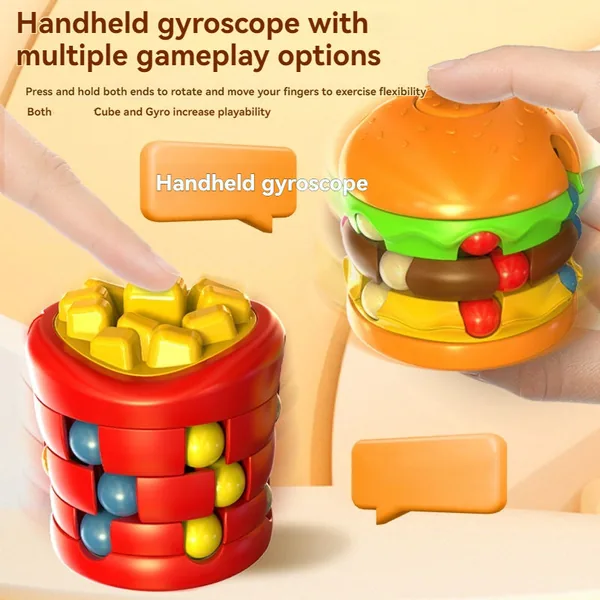 Creative Magic Bean Cube Finger Fidget Puzzle Toy Handheld Spinner Stress Anxiety Relief Ball Game Sensory Toy view 4