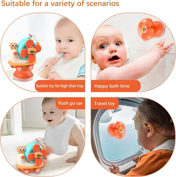 Suction Cup Spinner Toy Baby Fidgets Spinner Toys Spinning Toys for Toddlers view 5