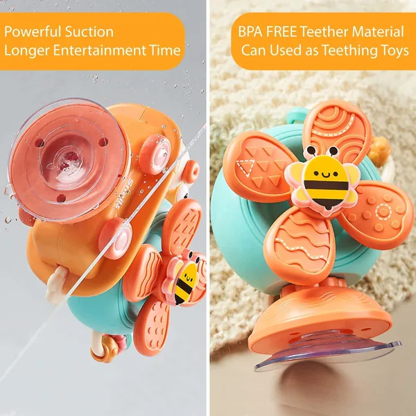 Suction Cup Spinner Toy Baby Fidgets Spinner Toys Spinning Toys for Toddlers view 3
