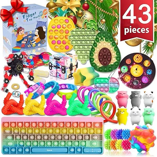 Fidgets Toy Set Anti Stress Squeeze Sensory Toys for Kids Christmas Fidgets Toys Pack