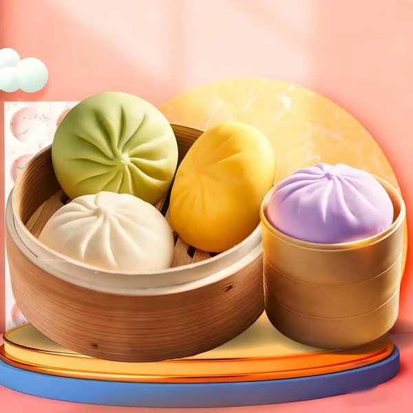 Dumpling Squishies Toy Dumpling Squish Cute Anxiety Relief Fidget Toy with Steamer Box,Soft Squeeze for Kids view 7