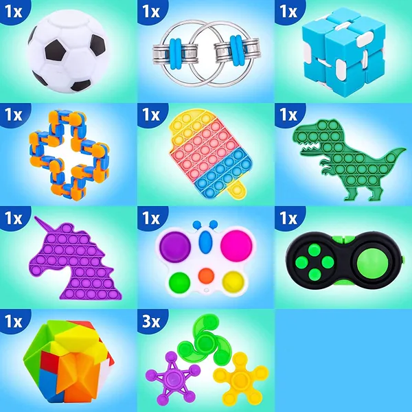 50pcs Fidgets Toys Pack Anti Stress Squeeze Sensory Toys for Kids Christmas Fidgets Toys view 4