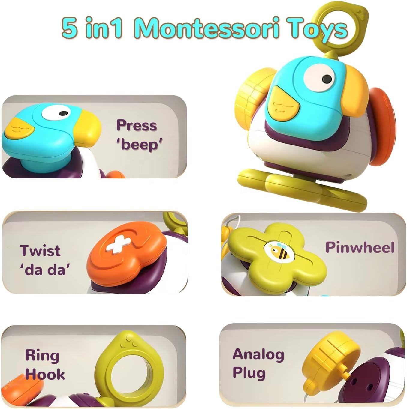 Busy Cube Baby Travel Sensory Toys for Toddlers Montessori Learning Toys Activity Busy Board Fidgets Cube for Kids view 3