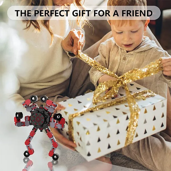 Ecompression Fingertip Spinner Spining Top Toys Deformable Robot Bearing Fidgets Sensory Toys Spiral Spinner view 6