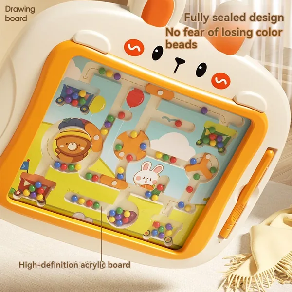 Montessori Toys Busy Board for Toddlers Magnetics Puzzle Toys Maze Game Educational Magnetics Block Set Toys for Kids Learning view 2