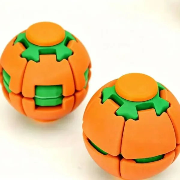 Colorful 3D-Printed Stress Relief Ball: A Dual-Function Finger Spinner That Can Be Pressed and Rotat view 2