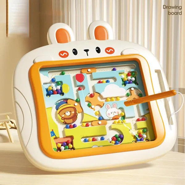 Rabbit Magnetic Color and Number Maze Montessori Toys Magnetic Maze Board Puzzle Activity Toys