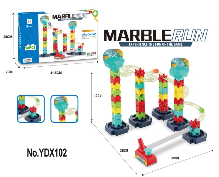 DIY Educational Construction Set Gaming Set Marble Run Maze Race Track Stem Building Block Toys view 4