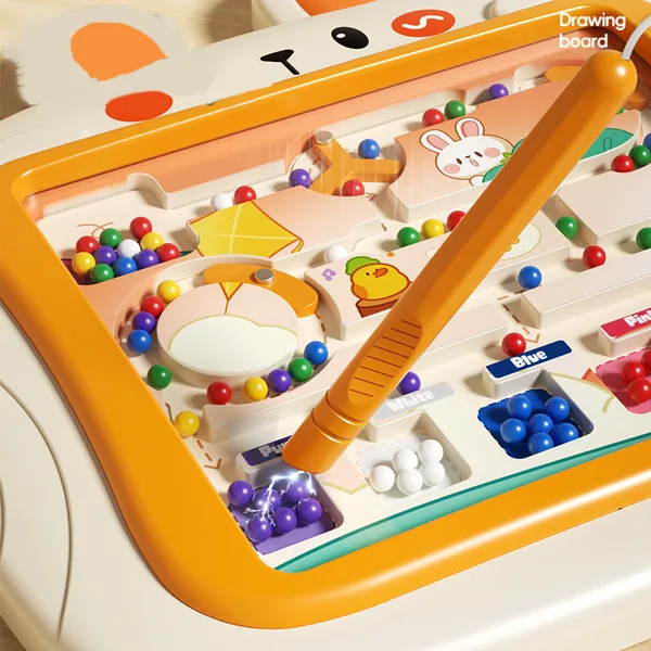 Rabbit Magnetic Color and Number Maze Montessori Toys Magnetic Maze Board Puzzle Activity Toys view 6