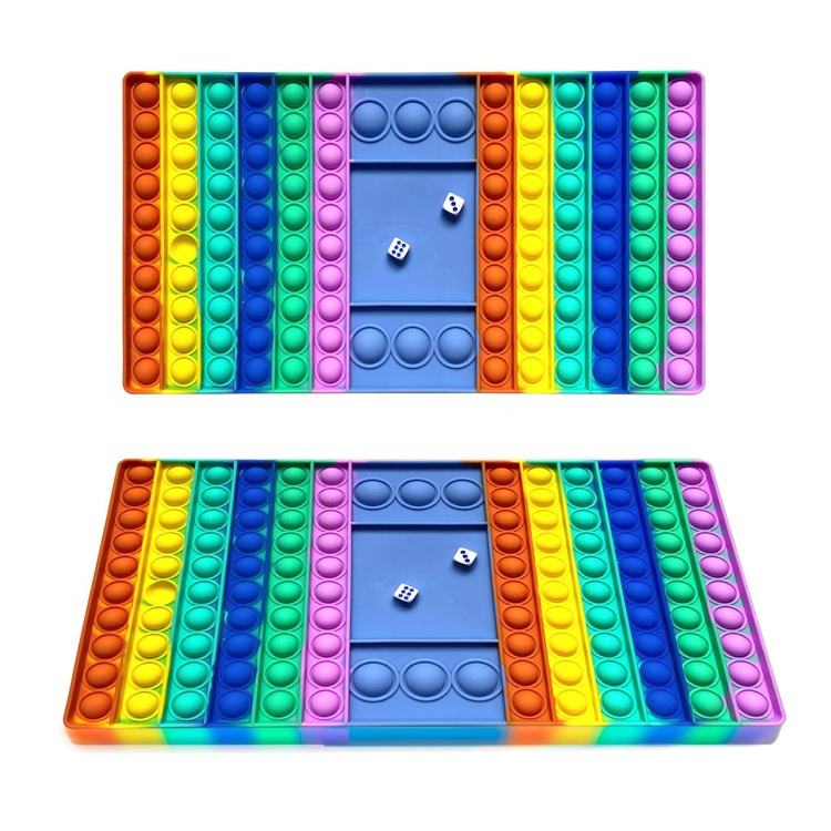 Fun Push Bubble Fidgets Sensory Game Toy Push Simple Stress Silicone Pop Push Bubble Fidgets Toy view 2