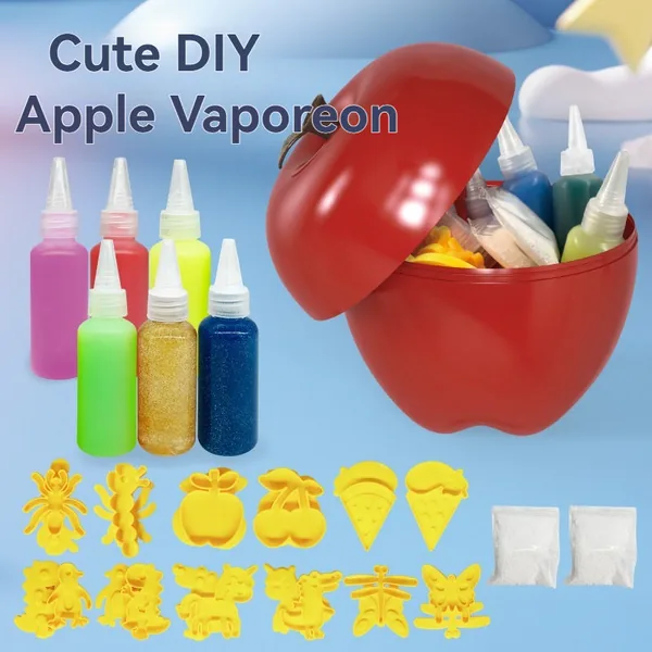 Magic Water Elf Toy Kit Apple Water Elf Set DIY Squishy Maker Set for Kids Pretend Play Toy view 3