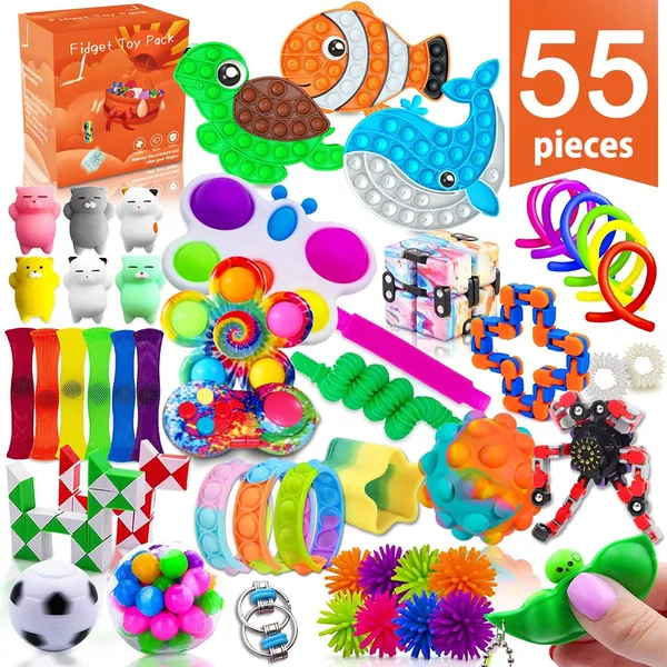 Fidgets Toy Set Anti Stress Squeeze Sensory Toys for Kids Christmas Fidgets Toys Pack view 2