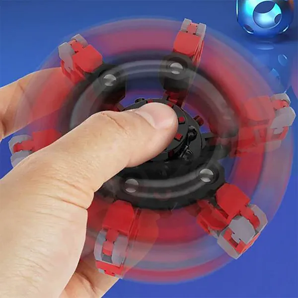 Ecompression Fingertip Spinner Spining Top Toys Deformable Robot Bearing Fidgets Sensory Toys Spiral Spinner view 3