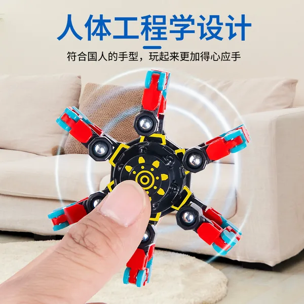 Brain-teaser toys, finger spinners, mechanical spinners, transforming spinners, spinning tops, finge view 5