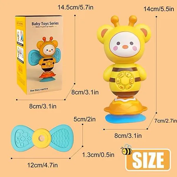 Fast Delivery Honey High Chair Toys Baby Musical Toys Suction Cup Spinner Toys view 3