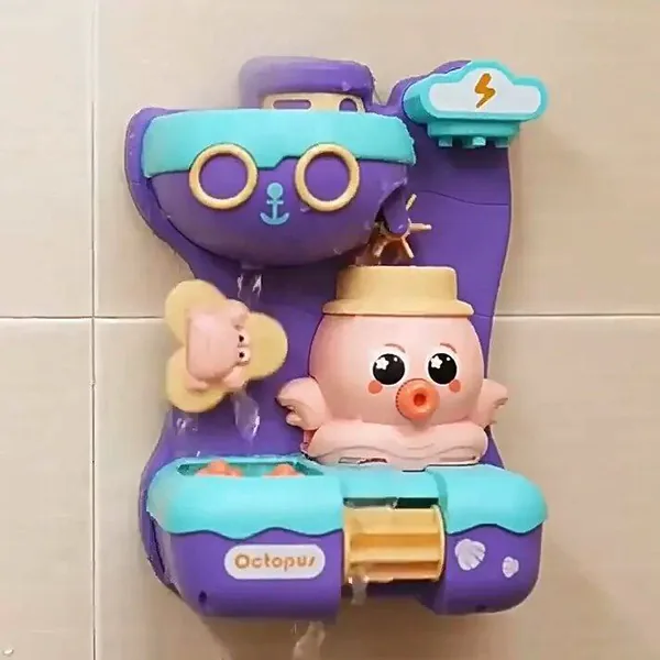 Kid Bath Toy Summer Water Shower Kid Bath Toy Octopus Spinning Waterwheel Children's Bathroom Toys view 2