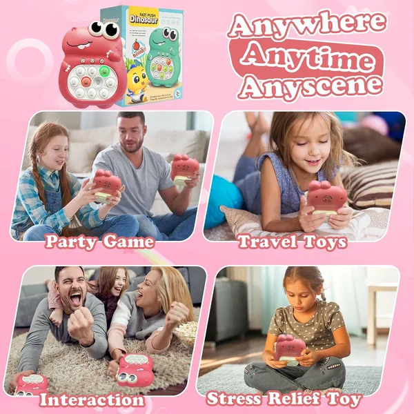 Fast Quicks Push Bubble Pop Fidgets Toy Electronic Light up Game Console Pop up Stress Relief Concentration Speed Puzzle Game view 6